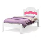 Cama Íris Solteiro Branco Com Aplique Cambel