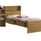 Cama Isa Baú 2 Gavetas Solteiro Nature – Vj Móveis