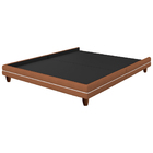 Cama Japonesa Com Cabeceira Corea King Courino Caramelo / Bou