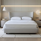 Cama Japonesa Com Cabeceira Corea Seo Casal Linho Cinza Clari