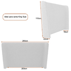 Cama Japonesa Com Cabeceira Corea Seo King Bouclé Off White -