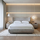 Cama Japonesa Com Cabeceira Corea Seo King Veludo Cinza Claro