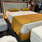 Cama Japonesa Com Cabeceira Em Led Seo-yeon King Courino Cara