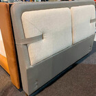 Cama Japonesa Com Cabeceira Seo Yun Casal Facto Cinza / Linho