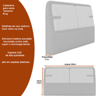 Cama Japonesa Com Cabeceira Seo Yun King Facto Cinza / Linho