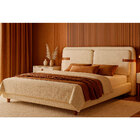 Cama Japonesa Com Cabeceira Yun Corea Queen Boucle Off White