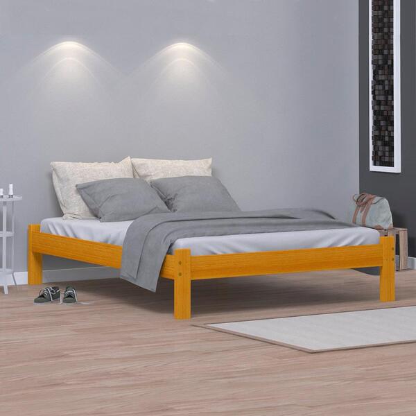 Cama Japonesa Queen Size Madeira Maciça Cerejeira Nemargi