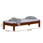 Cama Japonesa Solteiro Castanho Madeira Nemargi Com Colchão P