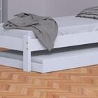 Cama Japonesa Solteiro Com Auxiliar E 2 Colchões Branca Madei