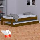 Cama Japonesa Solteiro Madeira Maciça Com Auxiliar E 2 Colchõ