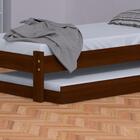 Cama Japonesa Solteiro Madeira Maciça Com Auxiliar E 2 Colchõ