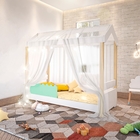 Cama Jéssica Solteiro Branco/menta Voal Branco Com Colchão E