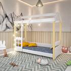 Cama Joyce Solteiro Branco Com Led