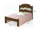 Cama Juliana Solteiro Castanho/avelã – Vj Móveis