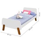 Cama Juvenil Branca E Mel Com Colchão