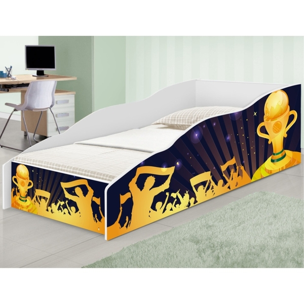 Cama Juvenil Club Campeão Da Bola Com Colchão