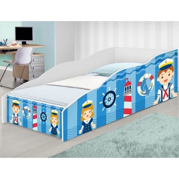 Cama Juvenil Club Tripulação Do Mar Com Colchão