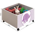 Cama Juvenil Com 2 Baús E Escadinha Elefante Branco Amendoa