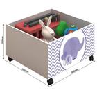 Cama Juvenil Com 2 Baús E Escadinha Naty Adesivada Elefante R