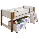 Cama Juvenil Com 2 Baús E Escadinha Naty Adesivada Elefante R