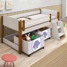 Cama Juvenil Com 2 Baús E Escadinha Naty Adesivada Elefante R