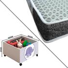 Cama Juvenil Com 2 Baús E Escadinha Naty Branco/amendoa Adesi