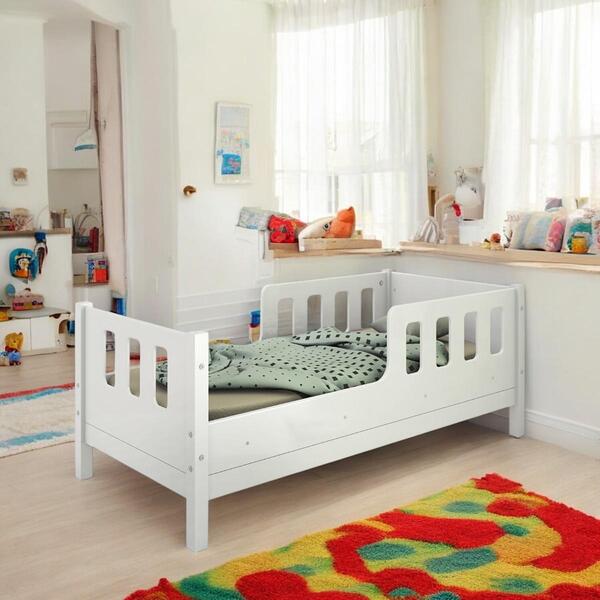 Cama Juvenil Com Proteção Essenza Branca Com Colchão