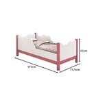 Cama Juvenil Cristal Branco/rosa - Vitamov