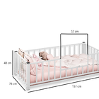 Cama Juvenil Montessoriana Em Aço/ferro- Branco