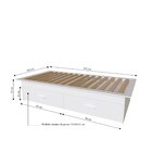 Cama Juvenil Solteiro Com 2 Gavetas Deva Yescasa Branco