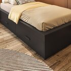 Cama Juvenil Solteiro Com 2 Gavetas Deva Yescasa Preto