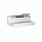 Cama Juvenil Solteiro Com Auxiliar E 2 Gavetas Juliette  Móve