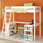 Cama Juvenil Solteiro Mezanino Laca Kit Escritório Casatema