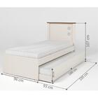 Cama Juvenil Valente Auxiliar Off White Madeira Com Colchão