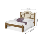 Cama Karina Casal 130/140 Cedro C/ Off White