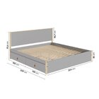 Cama King 4 Gavetas Íris Cabecasa Madeiraoriginals Cinza/natu