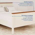 Cama King Ananda Cabecasa Madeiraoriginals Off-white/mel