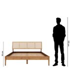 Cama King Com Madeira Maciça Viena 207x111x230cm Mel