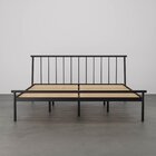 Cama King Em Aço Begônia Cabecasa Madeiraoriginals Cinza Graf