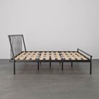 Cama King Em Aço Begônia Cabecasa Madeiraoriginals Preto Fosco