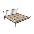 Cama King Em Aço Begônia Cabecasa Madeiraoriginals Preto Fosco