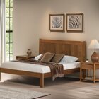 Cama King Em Madeira Maciça 112x214cm Modena Amêndoa