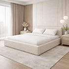 Cama King Espaçosa E Grande Quarto Sofisticado Tecido Linho L