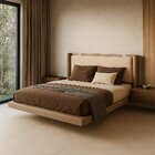 Cama King Estofada Viena – Luxo, Cabeceira Alta, Estrutura Ma