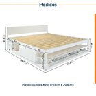 Cama King Multifuncional Madeira Maciça Irara Cabecasa Madeir