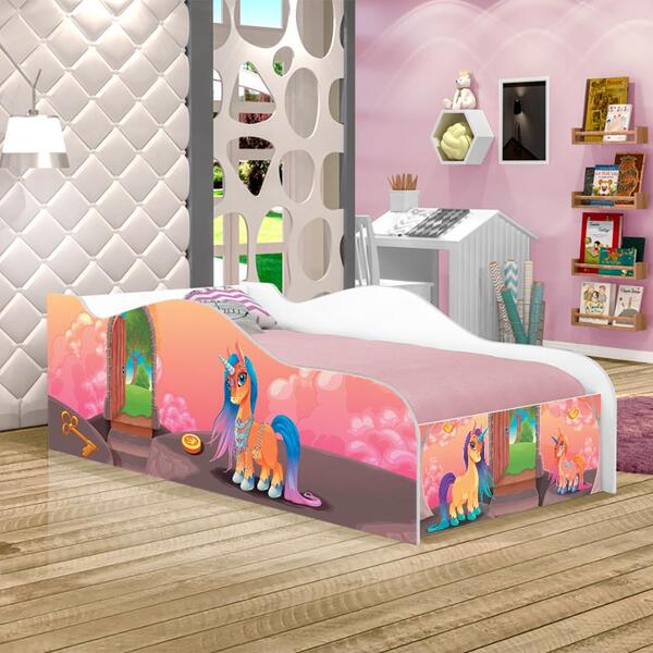 Cama Like Mundo Dos Unicórnios Solteiro Com Colchão