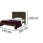 Cama Lívia Casal Nogal – Carmolar Móveis