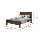 Cama Lopas Quarto Casal 140 Cm Athenas Com Cabeceira Marrom M