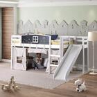 Cama Lousa Divertida Com Escorregador, Plataforma E Cabana