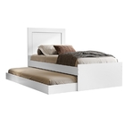 Cama Luara Solteiro Com Auxiliar Branco – Vj Móveis